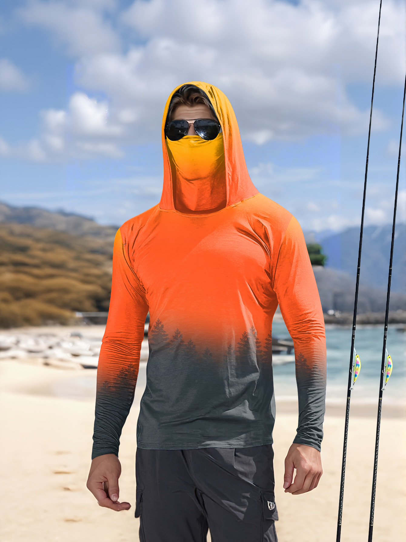 Fishing Hoodie - Sudadera con Capucha para Hombre con